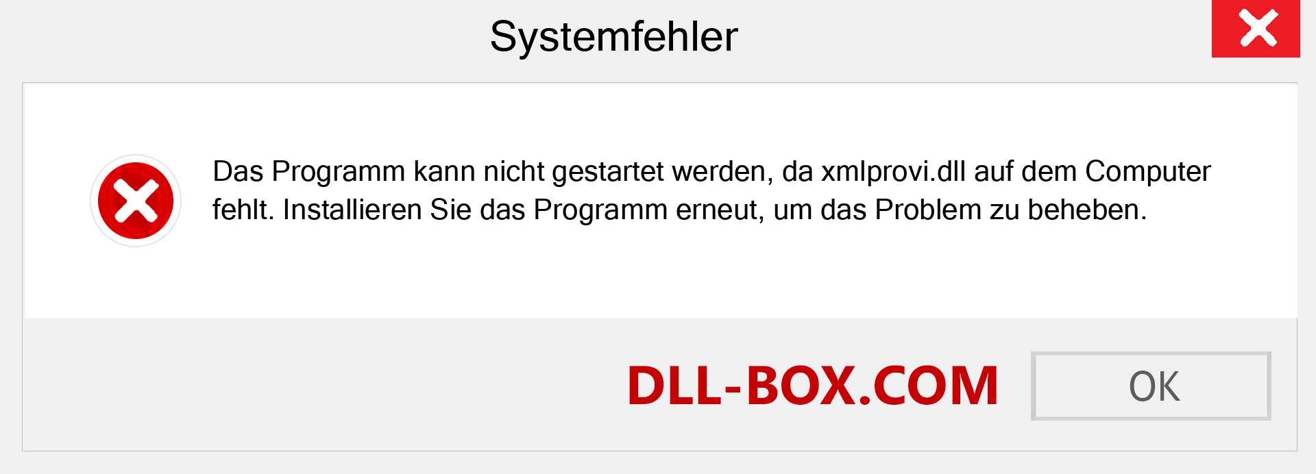 xmlprovi.dll-Datei fehlt?. Download für Windows 7, 8, 10 - Fix xmlprovi dll Missing Error unter Windows, Fotos, Bildern